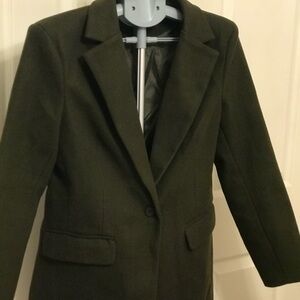 Elegant Dark Green Pea Coat